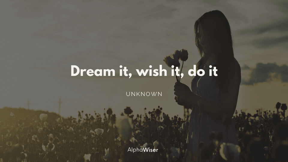 Dream it, wish it, do it