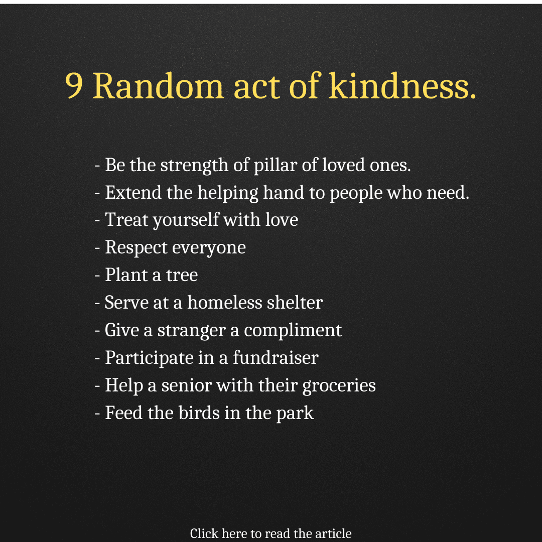 9 Random act of kindness