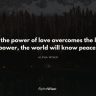 When the power of love