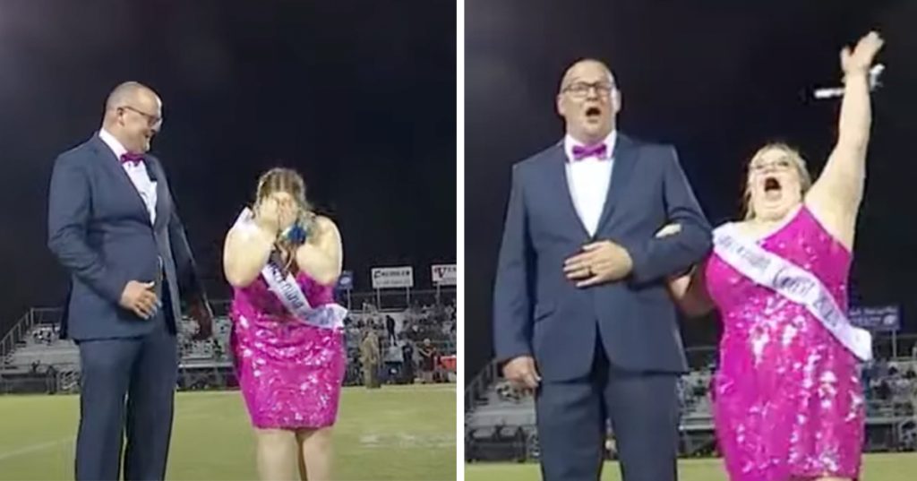 Teen with Down syndrome breaks down in tears after being named Homecoming Queen