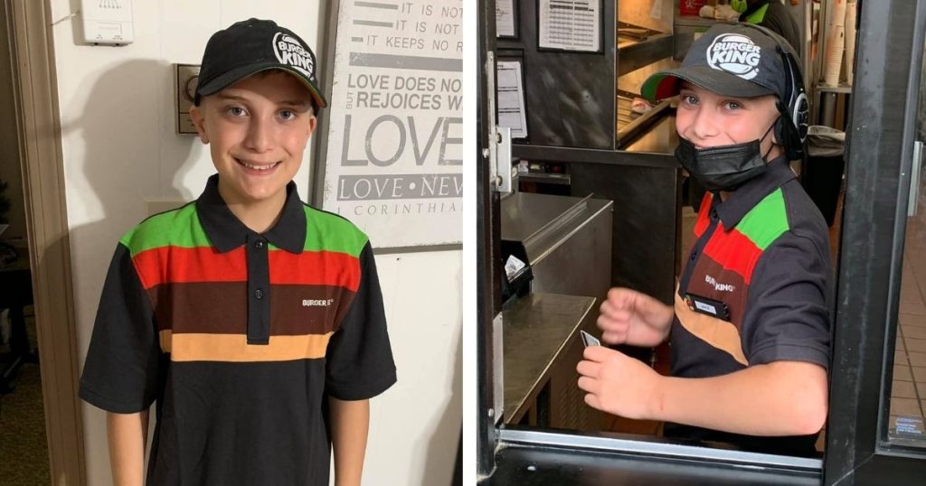 Proud dad angers people after posting photos of his 14-year-old at work