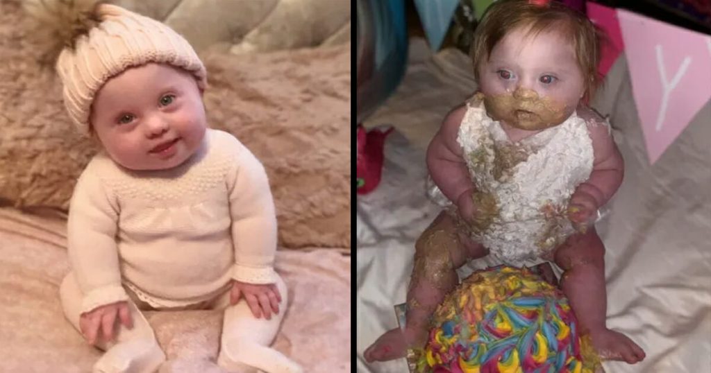 Down syndrome baby mocked by trolls for eating birthday cake – let’s show her our support